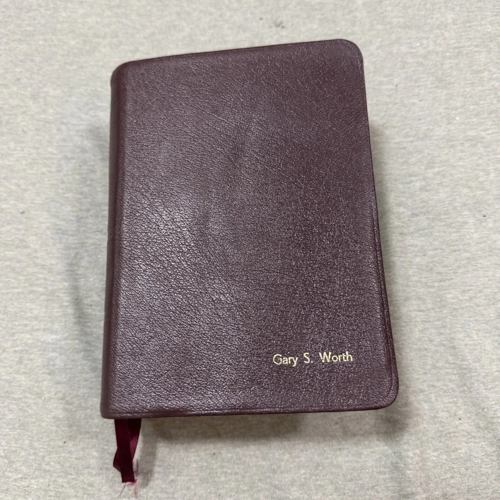 LDS Quadruple Combination Book of Mormon Bible Burgundy Leather Good Indexed